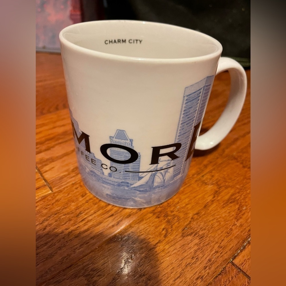 2002 Starbucks Baltimore Skyline Series Barista Series One Coffee Mug Rare